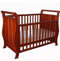 NZ pine wood safety standard baby sleigh cot